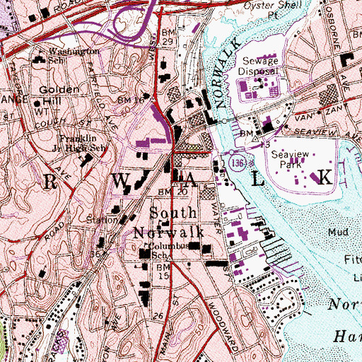 Topographic Map of Antioch Temple, CT