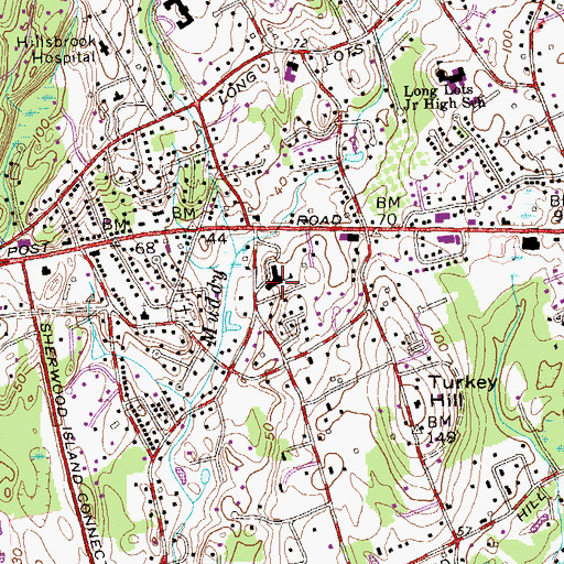 Topographic Map of Arts Center, CT