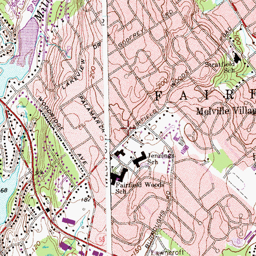 Topographic Map of Baum Shalom, CT