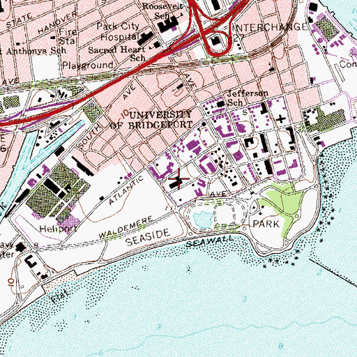 Topographic Map of Bernhard Art and Humanities Center, CT