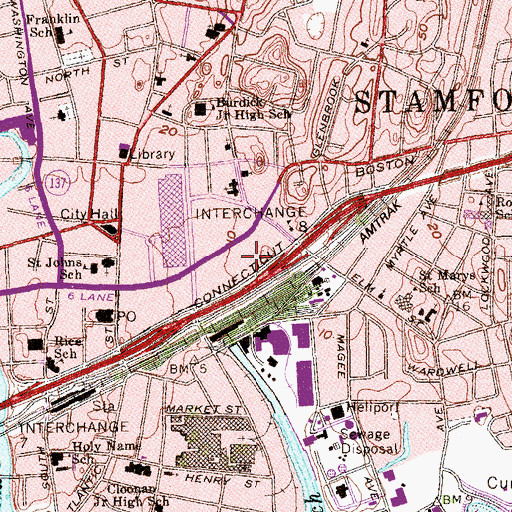 Topographic Map of Bethel Tabernacle Church, CT