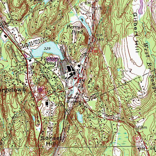 Topographic Map of Bethlehem Lutheran Church, CT