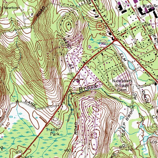Topographic Map of Bible Baptist Church, CT