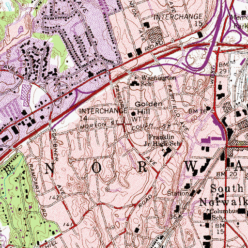 Topographic Map of Bible Way Temple, CT