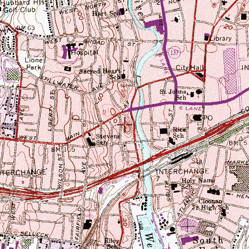 Topographic Map of Bibleway Church of God, CT