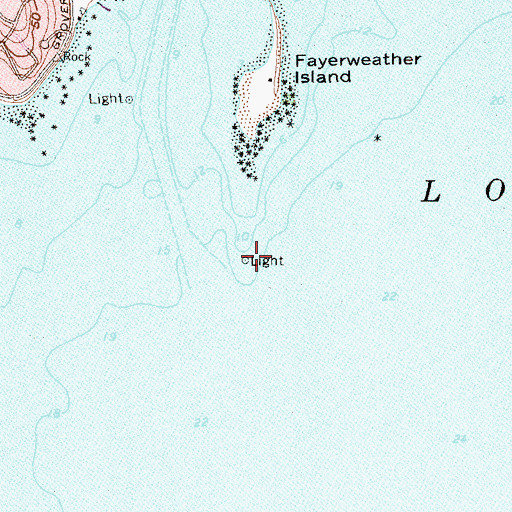 Topographic Map of Black Rock Harbor Number One Light, CT