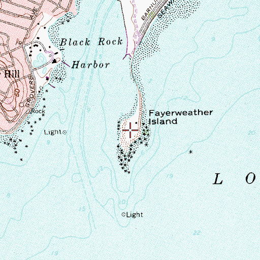 Topographic Map of Black Rock Harbor Number Three Light, CT