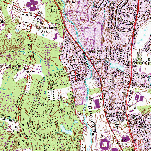 Topographic Map of Boulton Cemetery, CT