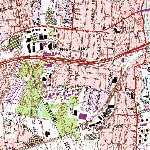 Topographic Map of Bread of Life Church, CT
