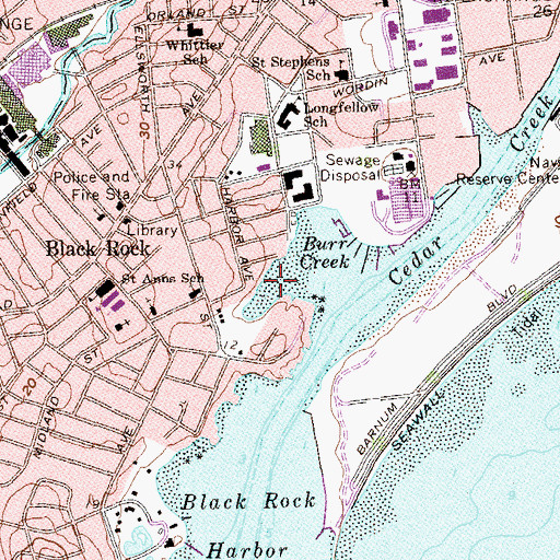 Topographic Map of Brewster Cove, CT