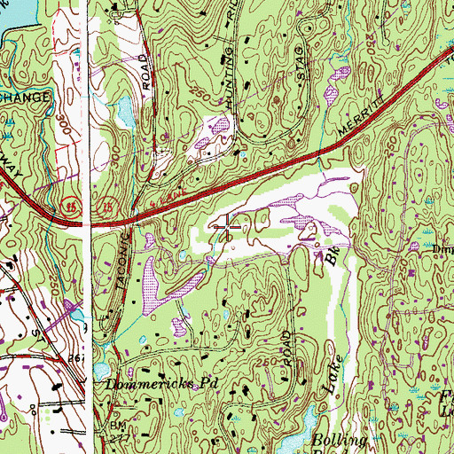 Topographic Map of Burning Tree Country Club, CT