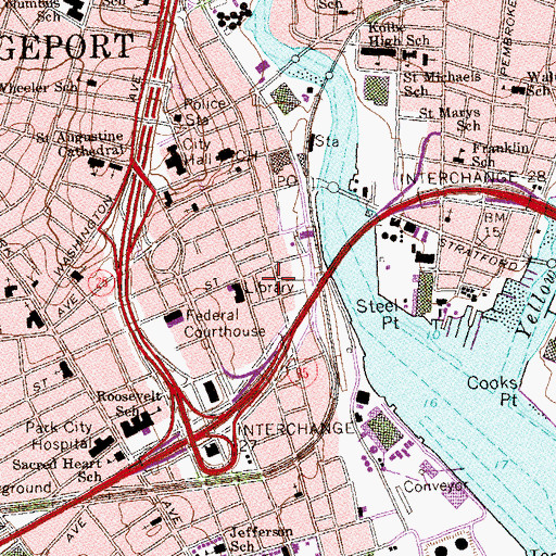 Topographic Map of Cabaret Theater, CT