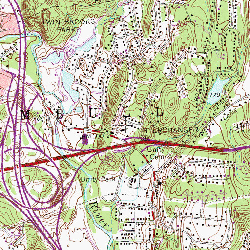 Topographic Map of Calvary Evangelical Free Church, CT