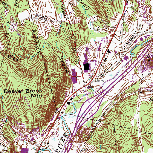 Topographic Map of Candlewood Plaza Shopping Center, CT