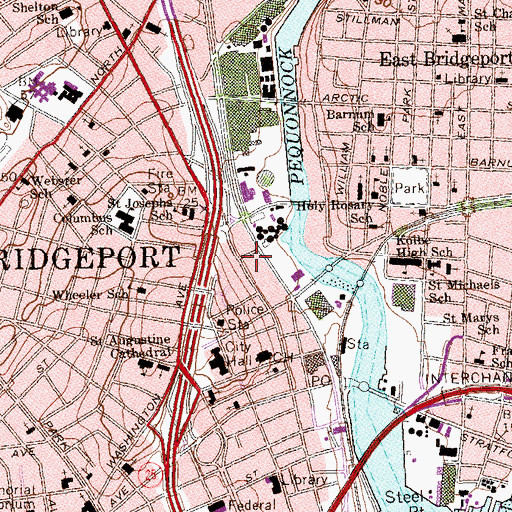Topographic Map of Cardinal Shehan Center, CT