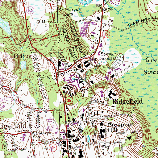 Topographic Map of Casagmo, CT