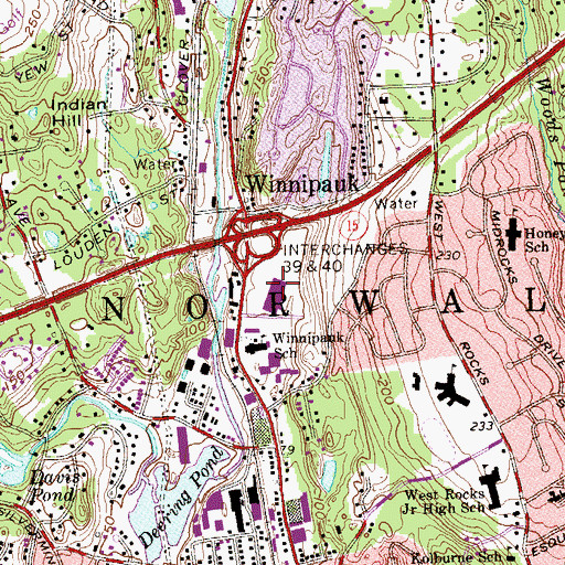 Topographic Map of Center for Vocational Art, CT