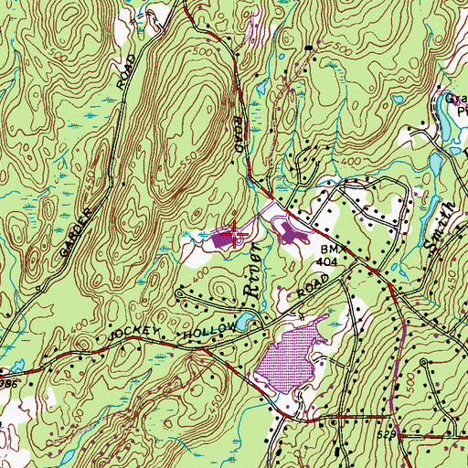 Topographic Map of Chalk Hill Middle School, CT