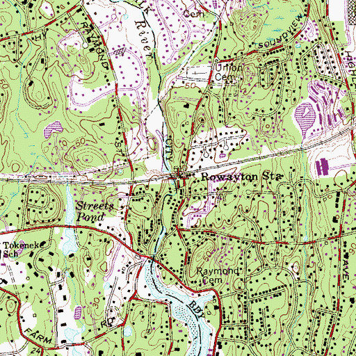 Topographic Map of Chalmers Pond, CT