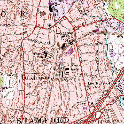 Topographic Map of Childrens Home, CT