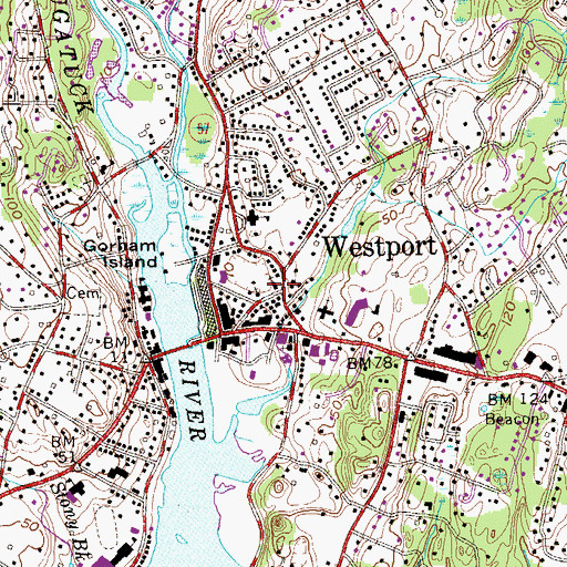 Topographic Map of Christ and Holy Trinity Church, CT