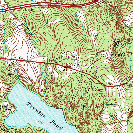 Topographic Map of Christ the King Lutheran Church, CT