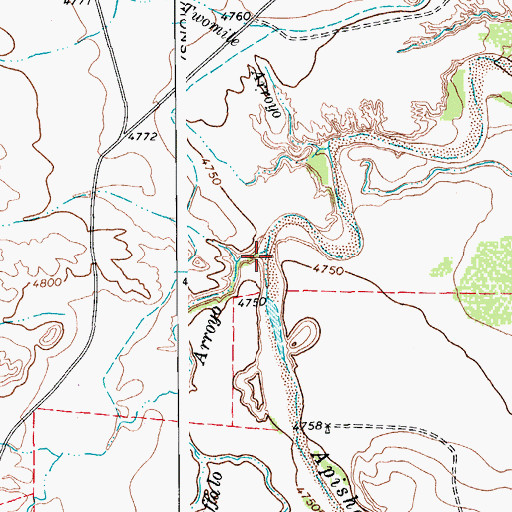 Topographic Map of Buffalo Arroyo, CO