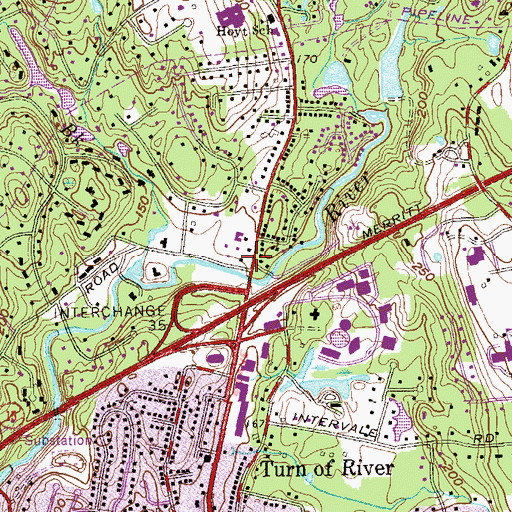 Topographic Map of Church of Christ, CT