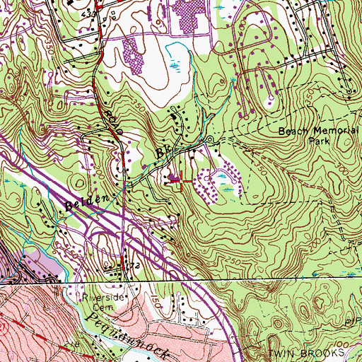 Topographic Map of Church of Christ, CT