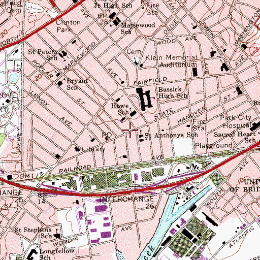 Topographic Map of Church of God New Life, CT