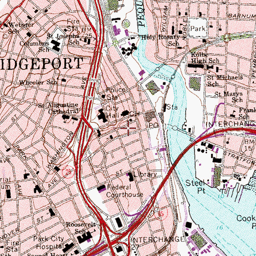 Topographic Map of Church of God Pentecostal, CT