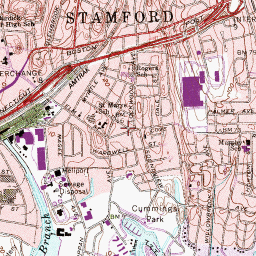 Topographic Map of Church of Jesus Christ, CT