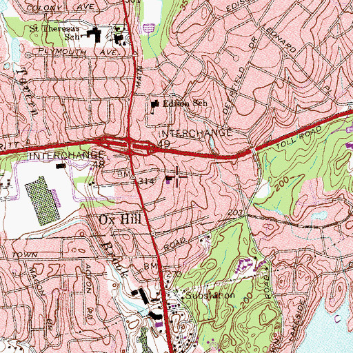 Topographic Map of The Church of Jesus Christ of Latter Day Saints, CT