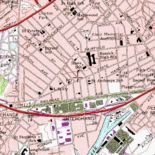 Topographic Map of Church of the Lord Jesus, CT