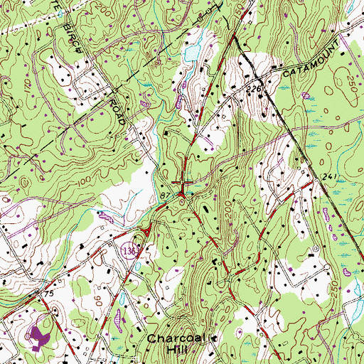 Topographic Map of Coley Town, CT