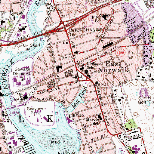 Topographic Map of Community Advent Christian Church, CT