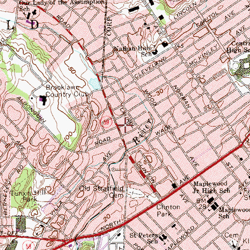 Topographic Map of Congregationa Adath Yisrael, CT