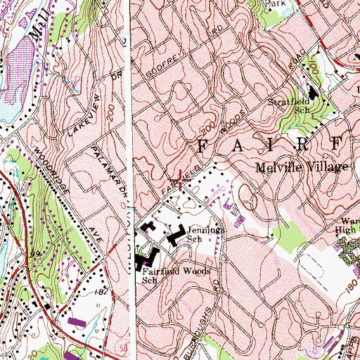 Topographic Map of Congregation Beth El, CT