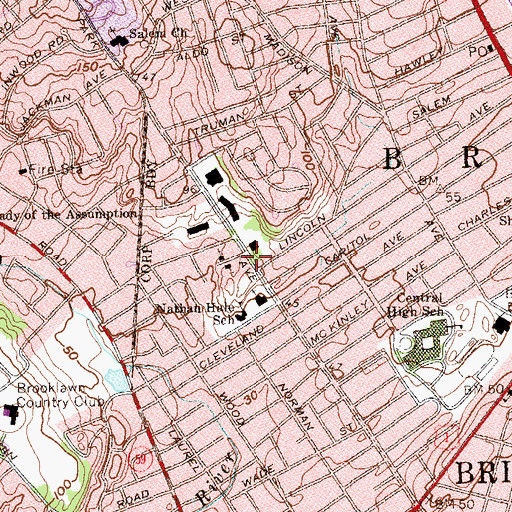 Topographic Map of Congregation Rodeph Sholom, CT