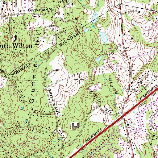 Topographic Map of Cranbury Park, CT