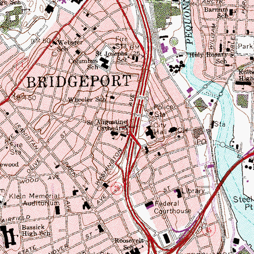 Topographic Map of Daughters of the Holy Spirit Church, CT