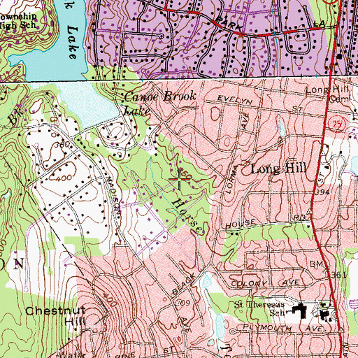 Topographic Map of Davidow Park, CT