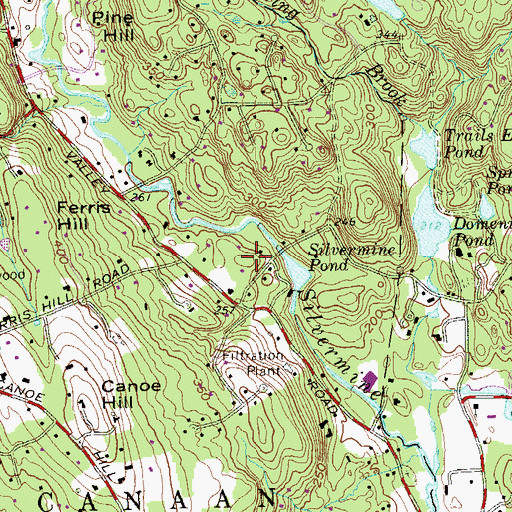 Topographic Map of Deer Park, CT