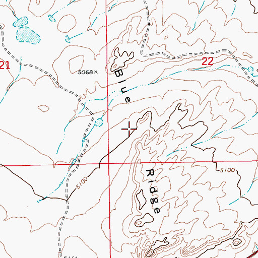 Topographic Map of Blue Ridge, CO