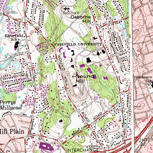 Topographic Map of Donnarumma Hall, CT