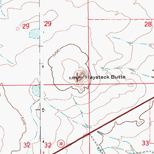 Topographic Map of Haystack Butte, CO