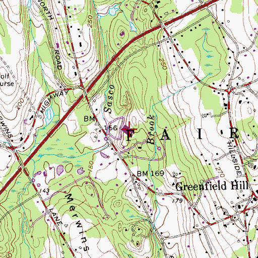 Topographic Map of Dwight Elementary School, CT