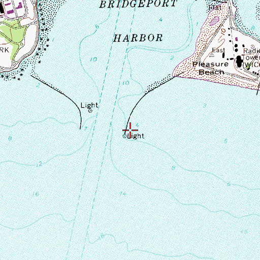 Topographic Map of East Breakwater Light, CT