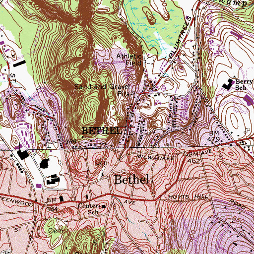 Topographic Map of East Swamp, CT
