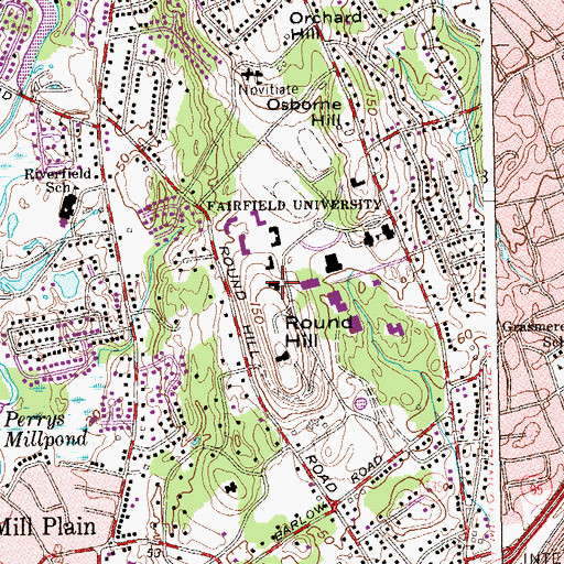 Topographic Map of Egag Chapel of Saint Ignatius Loyola, CT